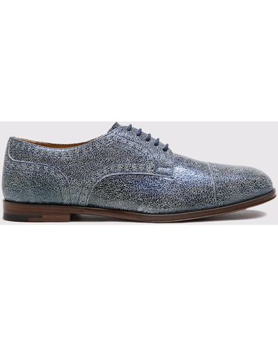 SCAROSSO Last Chance Ivy Blue Metallic Calf Leather