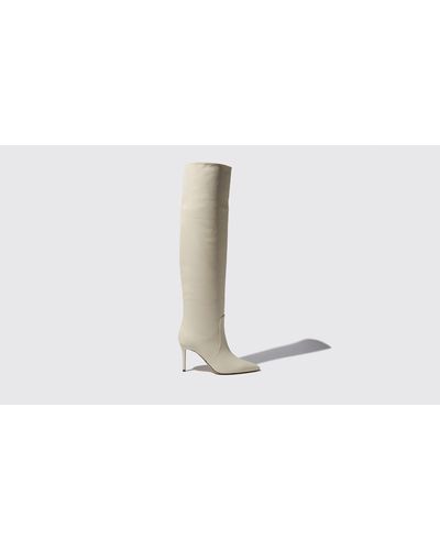 SCAROSSO Carra Beige Boots - Natural