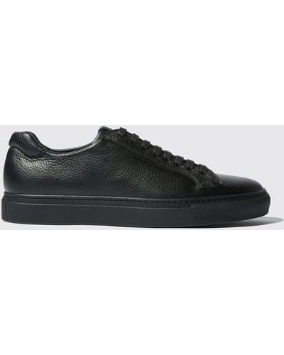 SCAROSSO Sneakers Ugo Nero Cervo Intenso Hrischleder - Schwarz