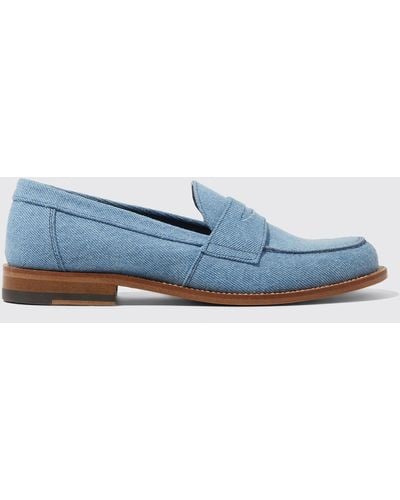 SCAROSSO Harper Light Blue Denim Loafers & Flats