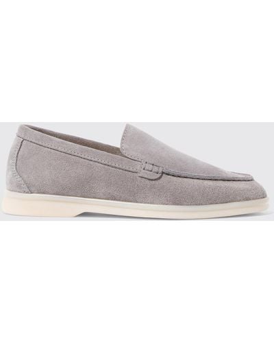 SCAROSSO Girl Shoes Ludovica Girl Gray Suede Suede Leather - Black
