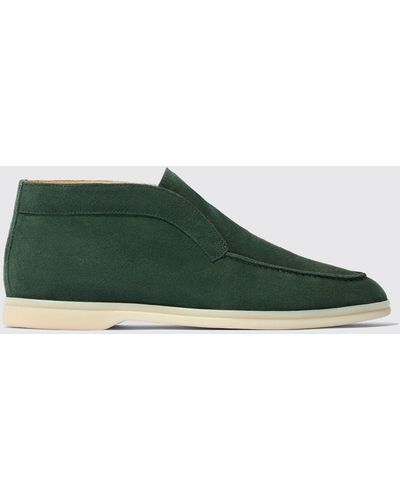 SCAROSSO Leonardo Green Suede Boots