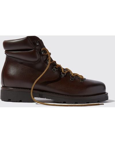 SCAROSSO Boots Edmund Brown Calf Leather
