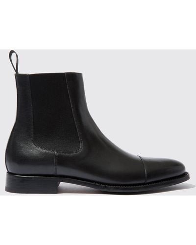 SCAROSSO Chelsea Boots Michelangelo Nero Calf Leather - Black