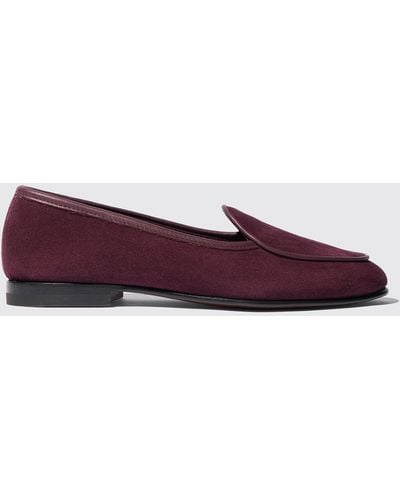 SCAROSSO Nele Red Suede Loafers