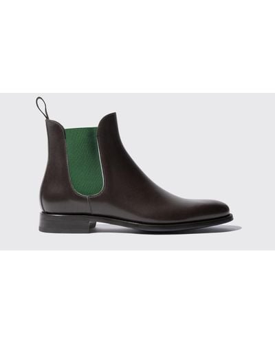 SCAROSSO Chelsea Boots Giancarlo Marrone Calf Leather - Brown