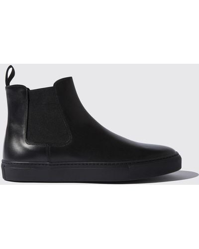 SCAROSSO Sneakers Tommaso Nero Intenso Calf Leather - Black