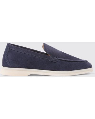 SCAROSSO Girl Shoes Ludovica Girl Blue Suede Suede Leather