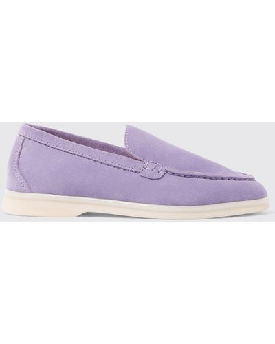SCAROSSO Girl Shoes Ludovica Girl Purple Suede Suede Leather