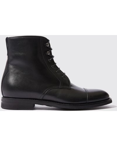 Scarosso Jackie grain ankle boots - Black