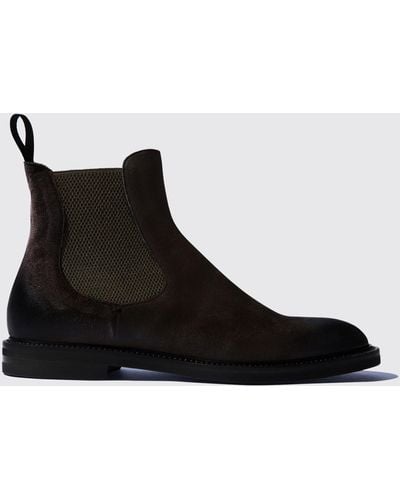 SCAROSSO Hunter Brown Chelsea Boots