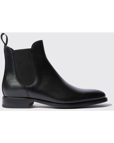 SCAROSSO Chelsea Boots Giancarlo Nero Calf Leather - Black