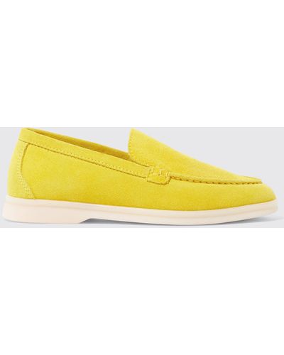 SCAROSSO Girl Shoes Ludovica Girl Yellow Suede Suede Leather