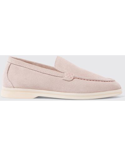 SCAROSSO Girl Shoes Ludovica Girl Pink Suede Suede Leather - Black
