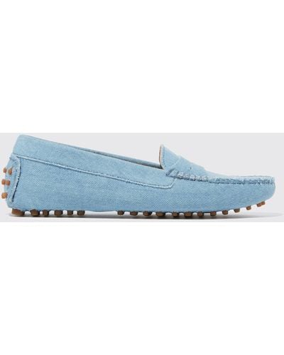 SCAROSSO Ashley Light Blue Denim Loafers & Flats