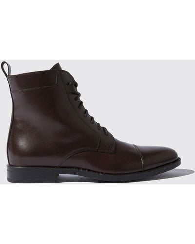 SCAROSSO Boots Dante Moro Calf Leather - Brown