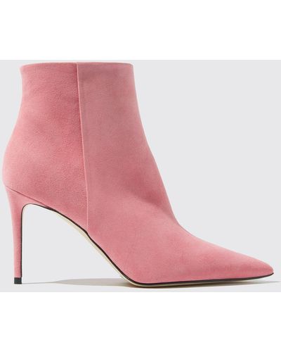 SCAROSSO Anya Pink Suede Boots