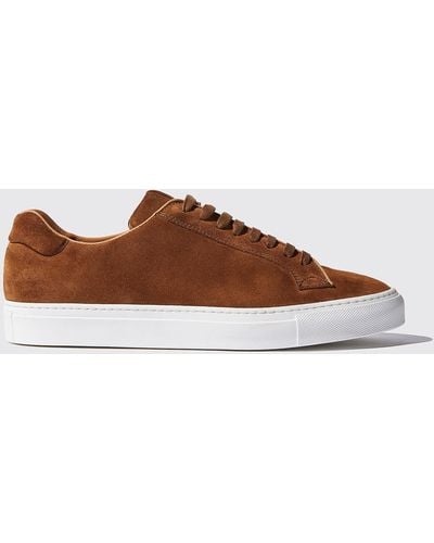 SCAROSSO Trainers Ugo Marrone Scamosciato Suede Leather - Brown