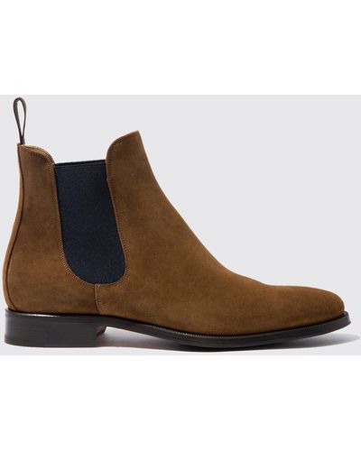 SCAROSSO Chelsea Boots Giancarlo Tabacco Camoscio - Marrone