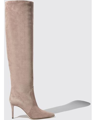 SCAROSSO Boots Carra Taupe Suede Veloursleder - Mehrfarbig