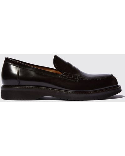 SCAROSSO Milo Brown Bright Loafers & Flats - Black