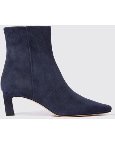 SCAROSSO Kitty Blue Suede Boots