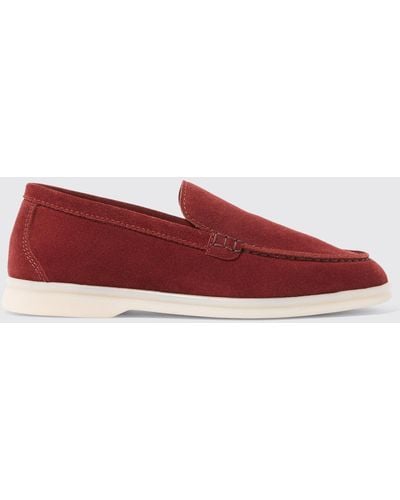 SCAROSSO Chaussures Fille Ludovica Fille Bordeaux Daim Daim - Rouge