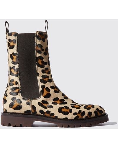 SCAROSSO Wooster Leopard Boots - Multicolor