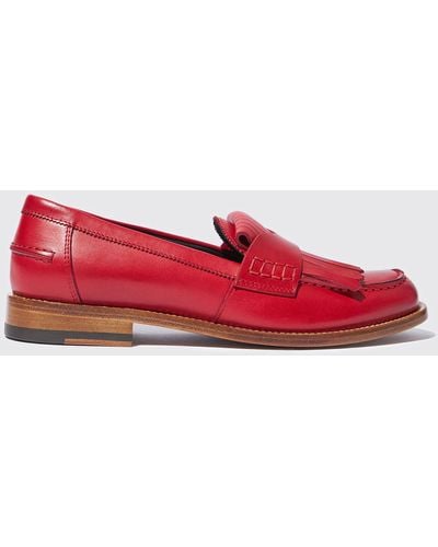 SCAROSSO Bridget Red Loafers