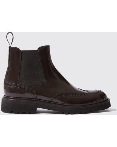 SCAROSSO Poppy Brown Chelsea Boots