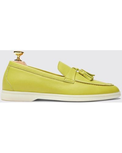 SCAROSSO Leandra Lime Loafers - Yellow
