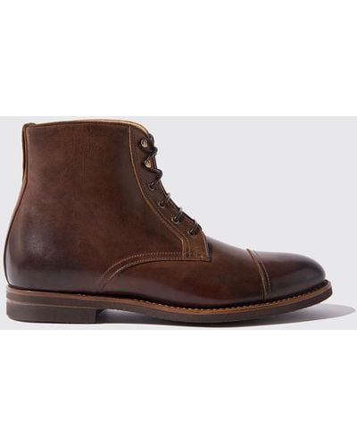 SCAROSSO Boots Paolo Caramello Calf Leather - Brown