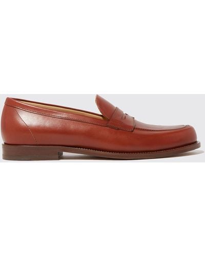 SCAROSSO Austin Cognac Edit Loafers & Flats - Red