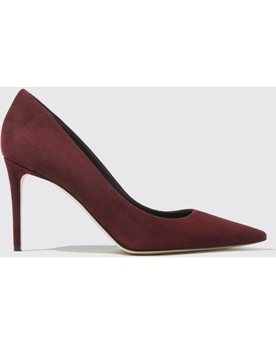 SCAROSSO High Heels Gigi Burgundy Suede Suede Leather - Multicolour