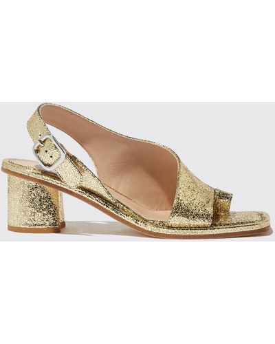 SCAROSSO Sandals Jill Gold Calf - Metallic