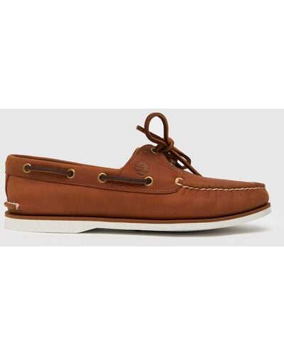 Timberland Classic 2 Eye Boat Shoes In - Brown