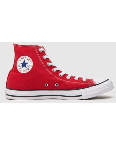 Converse All Star Hi Trainers In - Red