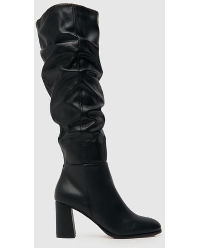 Schuh Ladies Davina Slouche Knee Boots - Black