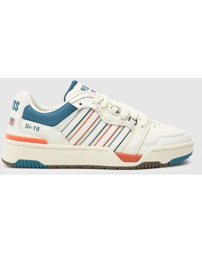 K-swiss Si-18 Rival Trainers In White & Blue