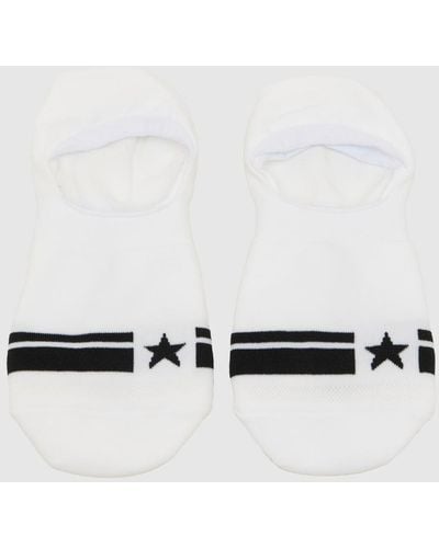 Converse Stripe No Show Socks 2 Pack - White