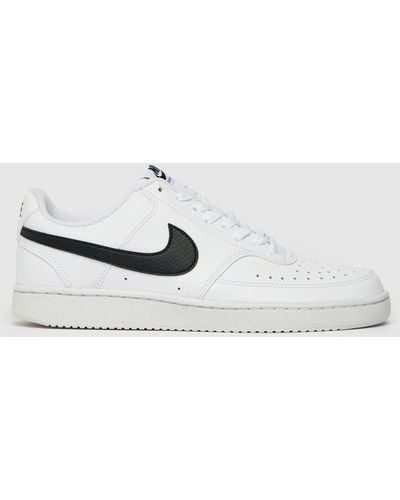 Nike Court Vision Low Better Trainers In White & Black