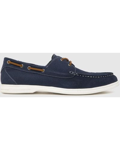 Schuh Pablo Suede Boat Shoes In - Blue