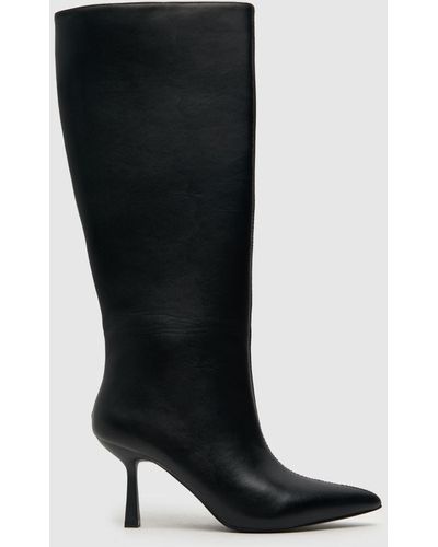 Schuh Ladies Dame Pointed Knee Boots - Black