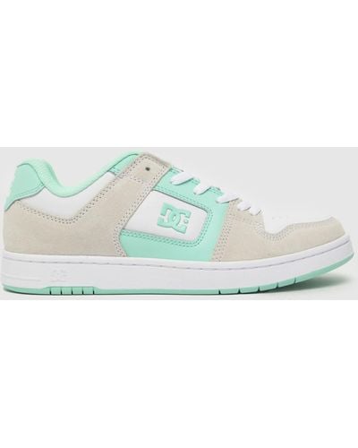 Dc Manteca 4 Trainers In White & Green - Blue