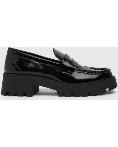 Schuh Levi Chunky Loafer Flat Shoes In - Black