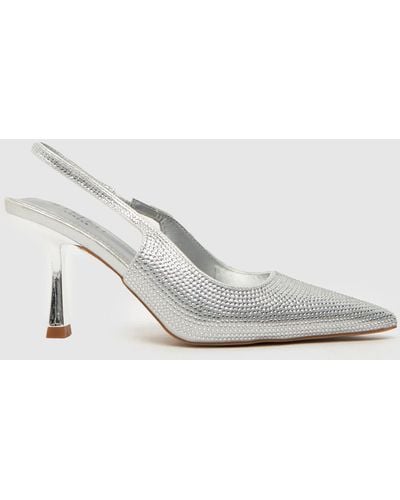 SIMMI Women's Beryl Slingblack High Heel Sandals - White