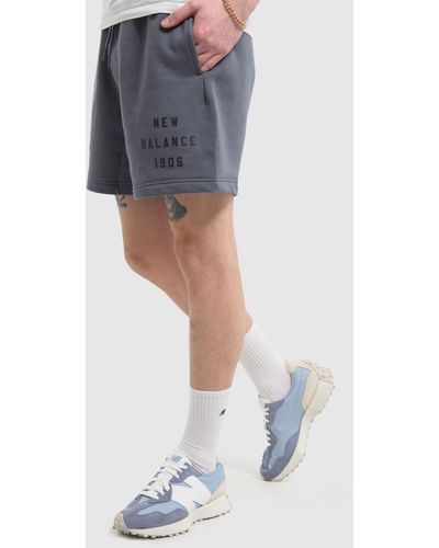 New Balance Iconic 7" Fleece Shorts In - Blue