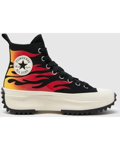 Converse Run Star Hike Flame Check Trainers In - Blue