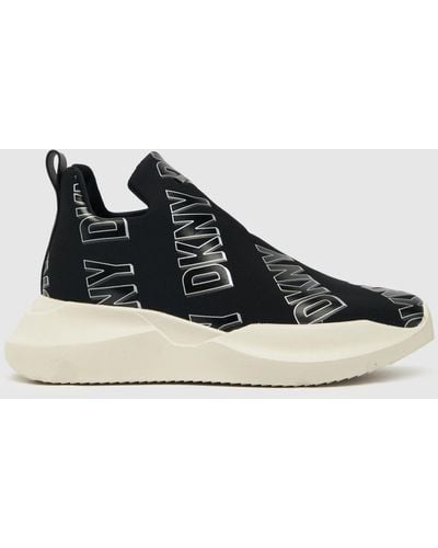 DKNY Ramona Trainer Trainers In Black & White - Blue