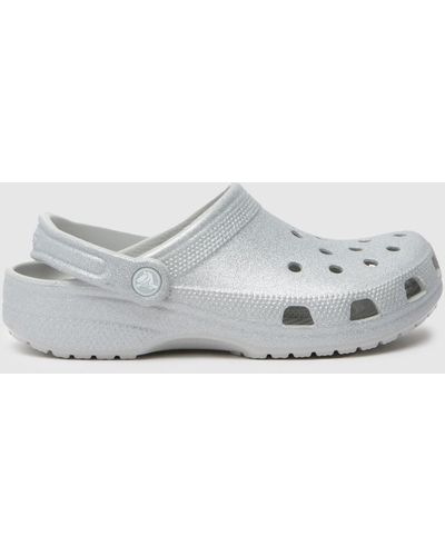 Crocs™ Classic Glitter Clog Sandals In - Grey